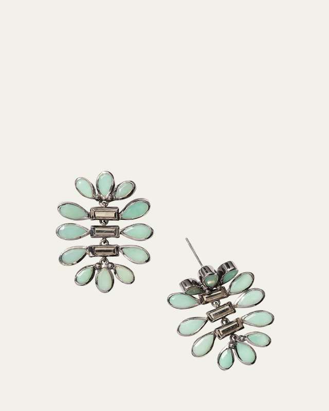 Tamago Pyrite and Chrysoprase Earrings